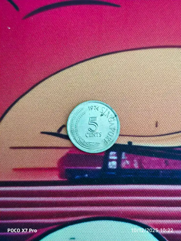 Koin Kuno 5 Cents Singapore 1974 Unik Antik