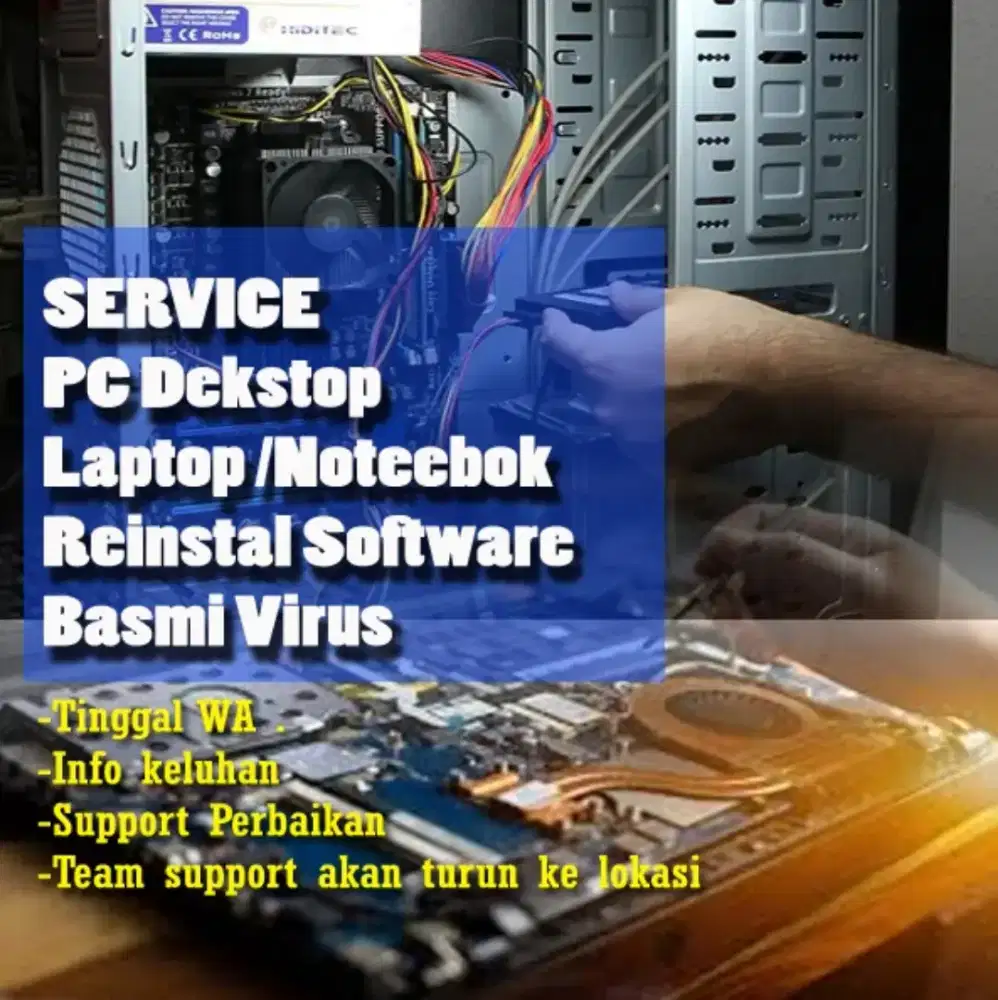 Jasa Pengecekan sekaligua perbaikan Laptop dan PC