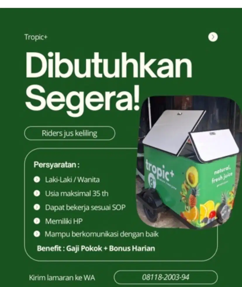 LOKER RIDERS JUS KELILING CIBINONG BOGOR