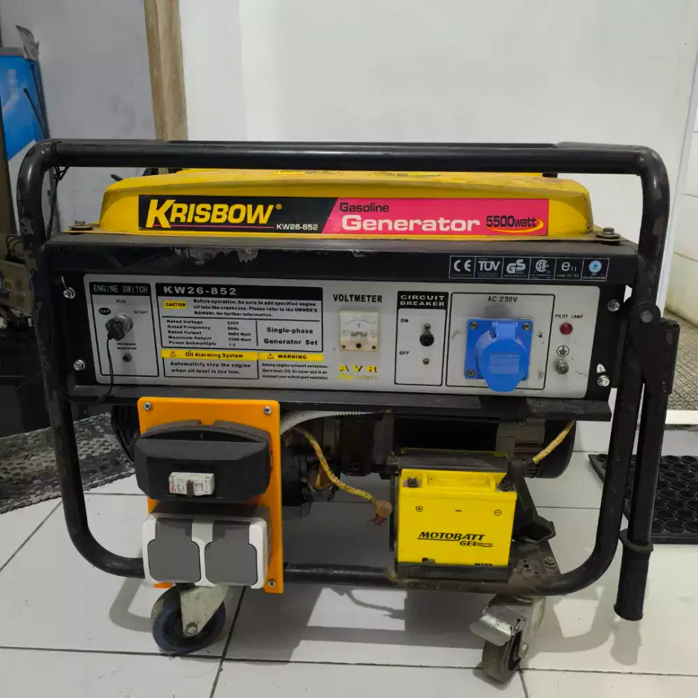 Di jual genset Krisbow 5500 watts, KW26-852