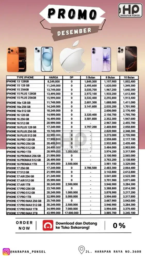PROMO KREDIT IPHONE SERIES TANPA DP