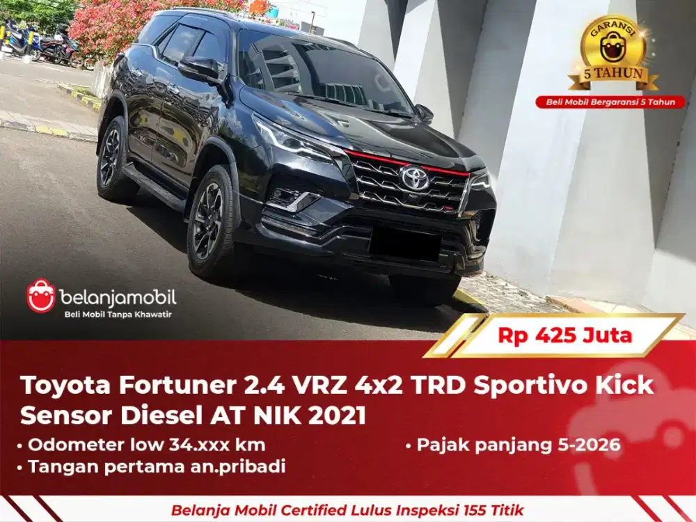 [ GARANSI 5TH ] Toyota Fortuner 2.4 VRZ TRD Sportivo Diesel 2021 2022