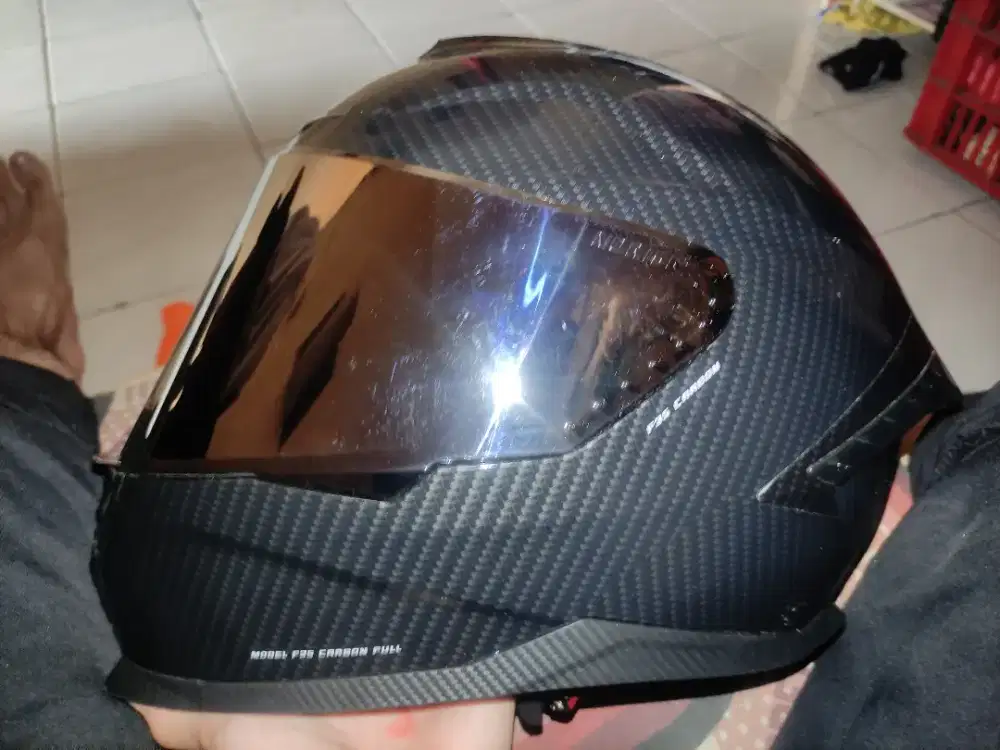 Helm Fullcace VRC Motif Carbon Visor Silver