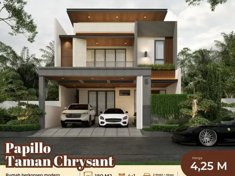 817 Rumah Baru Mewah 2 Lt Modern Kontemporer di Taman Chrysant, BSD