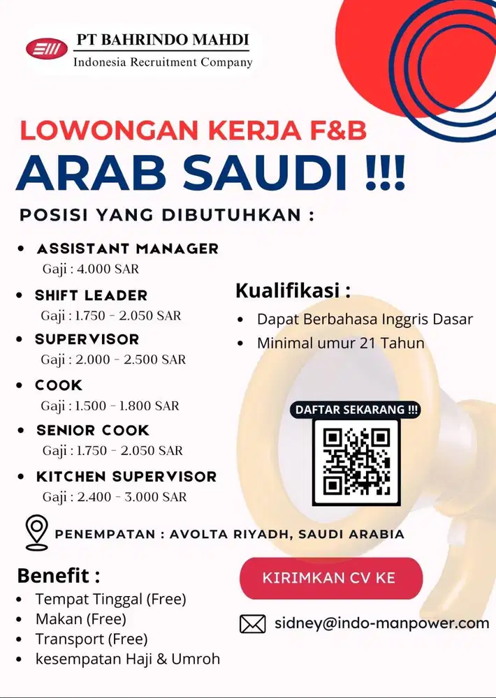 Lowngan kerja F&B