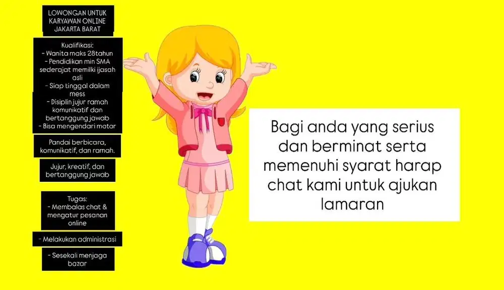 Lowongan pegawai toko online