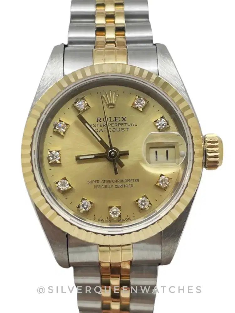 Rolex ladies champagne Diamond datejust