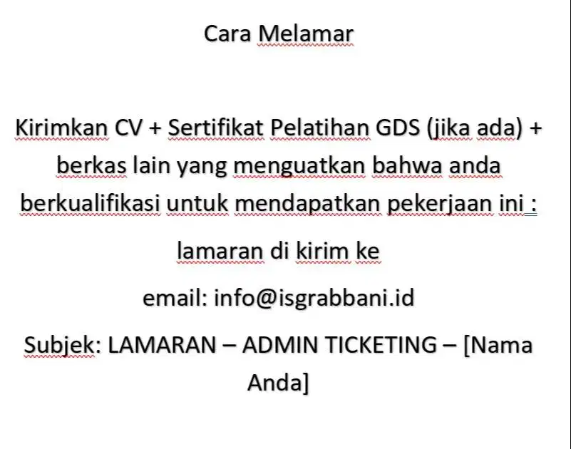 Admin Ticketing / Ticketing Officer