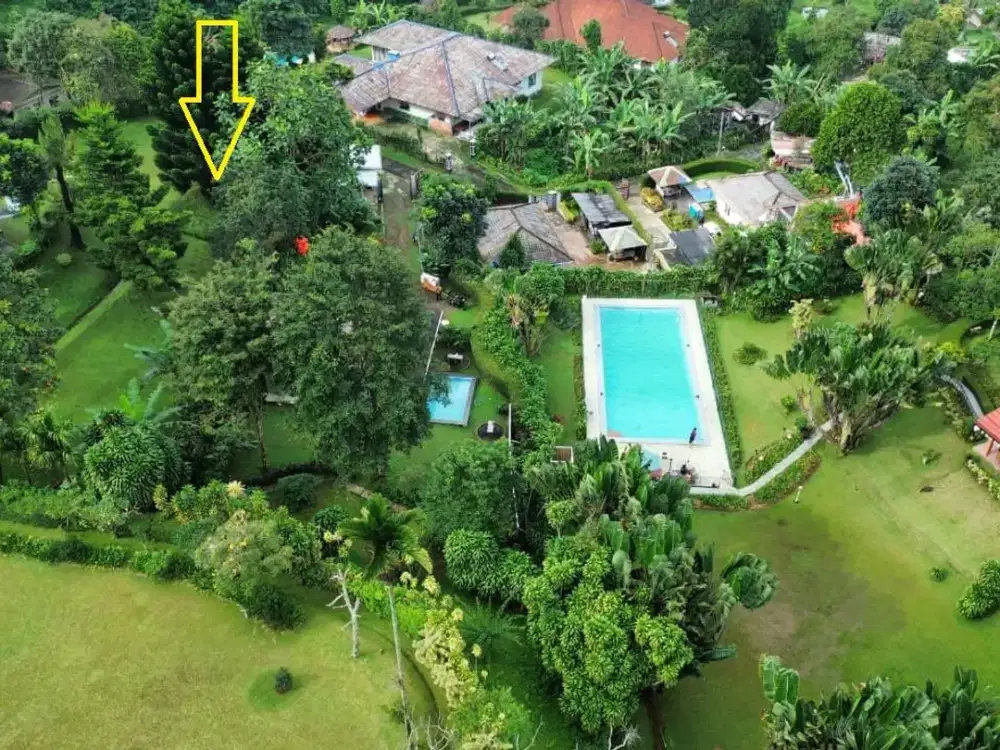 Tanah Villa Puncak Cisarua SHM Zona Kuning Bisa IMB