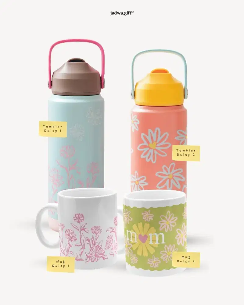 Tumbler & Mug Edisi Hari Ibu | Premium 750ml / Mug Keramik — Hadiah