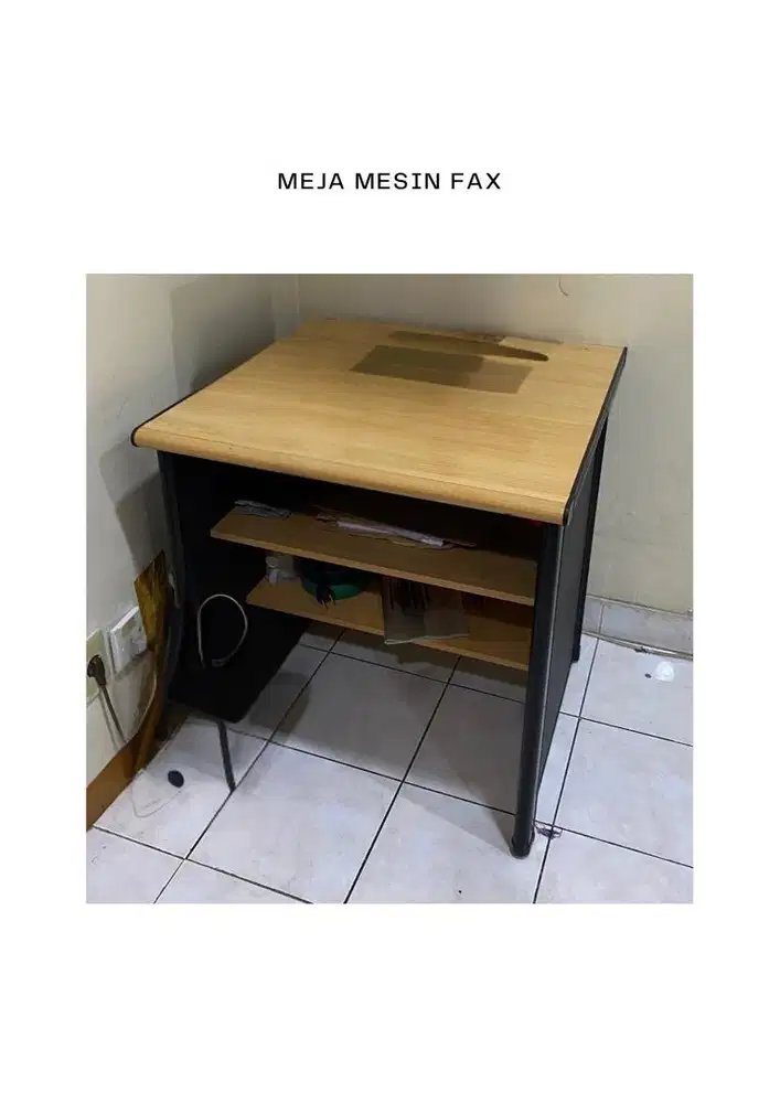 Meja kayu mesin fax