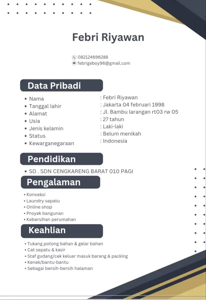 Mencari perkerjaan secpat nya yang penting ada mess nya