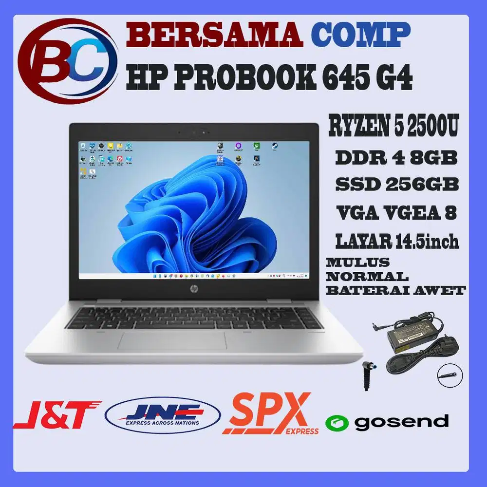 HP PROBOOK 645 RYZEN 5 PRO 2500U RAM 8GB SSD 256GB 14inch