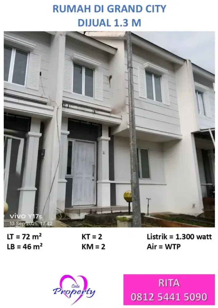 DIJUAL RUMAH DI GRAND CITY