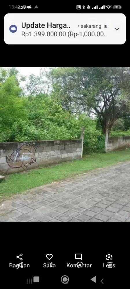 Tanah di jimbaran, pemandangan laut dan airport