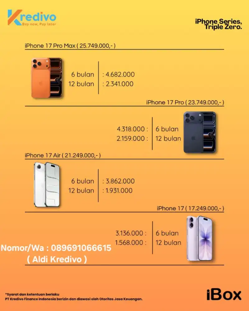 IPHONE CASH DAN KREDIT KREDIVO