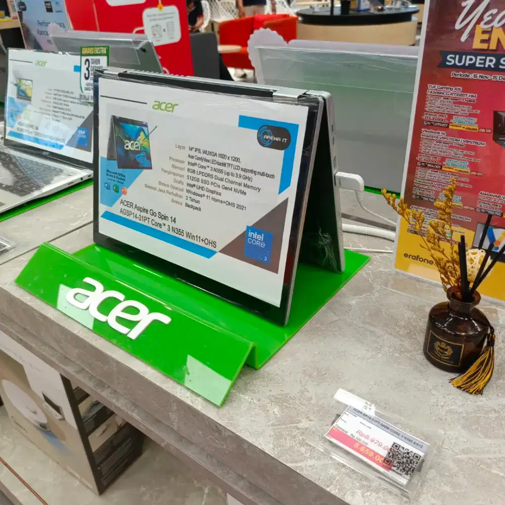 ACER GO SPIN TOUCHSREEN 360 DERAJAT/ASUS/LENOVO/HP/ADVAN/MSI