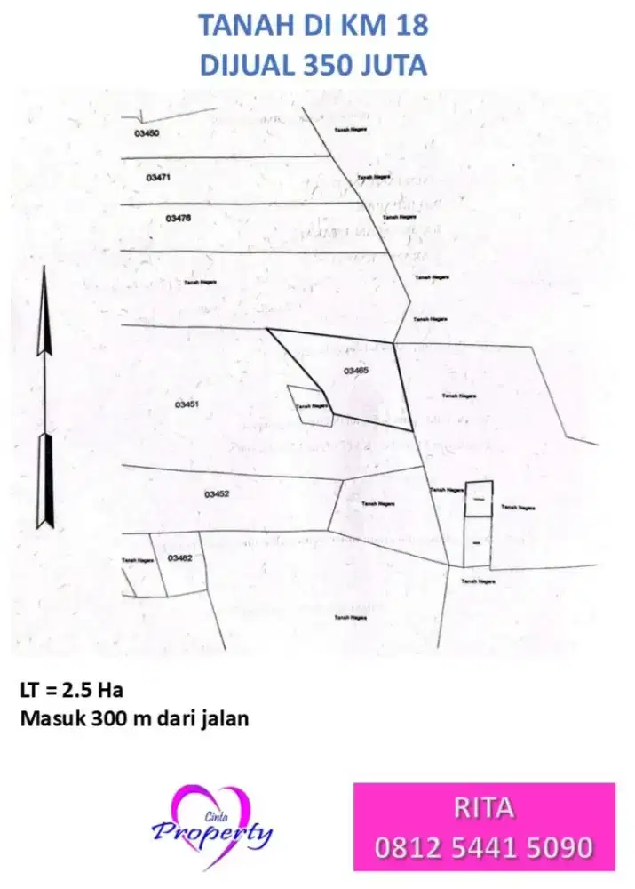 DIJUAL TANAH DI KM 18