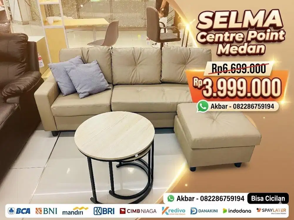 Promo Sofa Tasyi Corner Brown