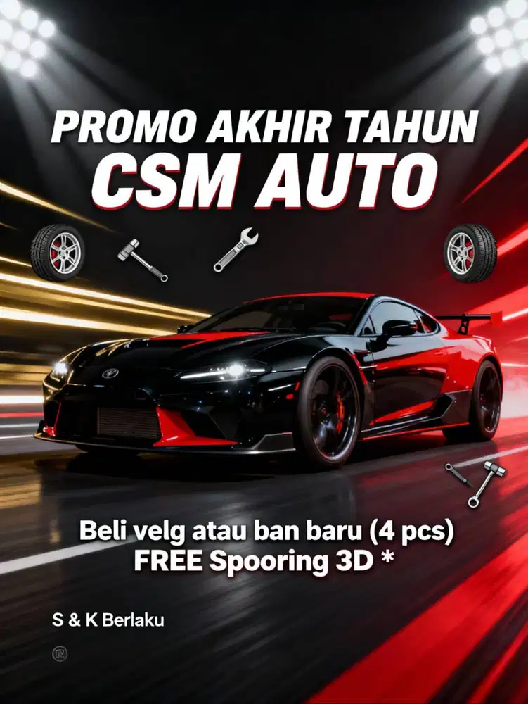 Promo Velg/Ban &amp; Spooring + Balancing Nataru 2025
