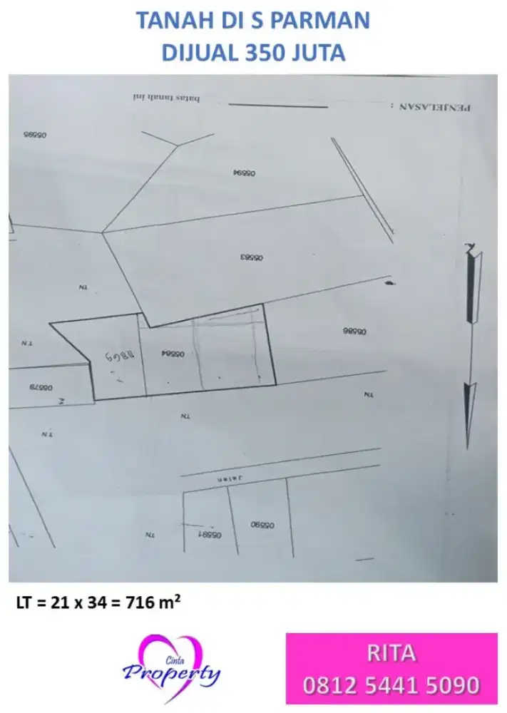 DIJUAL TANAH DI S PARMAN