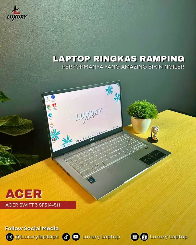 LAPTOP ACER SWIFT 3 SF314-511 SLIM CORE I5 SSD RAM JUAL MURAH BU