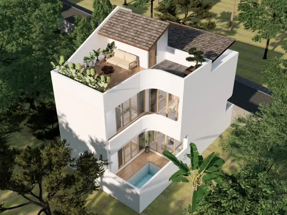 Freehold - Modern Villa with Rice Field & Mountain Views - Minutes to Kedungu Beach & International School, Bali