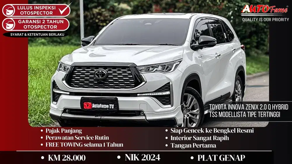 Toyota Innova Zenix 2.0 Q Hybrid TSS Modellista TIPE TERTINGGI