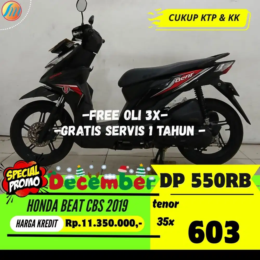 DP CUKUP 550RIBU HONDA BEAT CBS 2019 ANGSURAN SANGAT RINGAN BERGARANSI