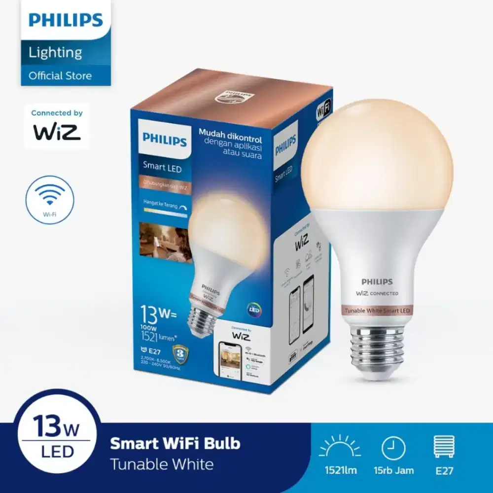 Philips lampu smart wifi led 13w