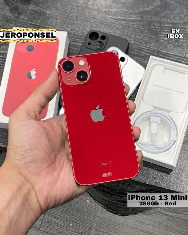 IPHONE 13 MINI 256GB RED EX IBOX BH 100% FULL ORI MULUS GARANSI