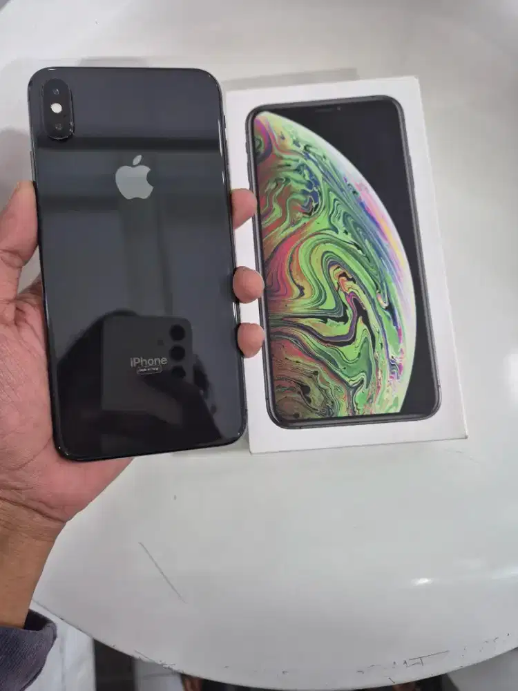iPhone xsmax 256gb iBox hitam mulus