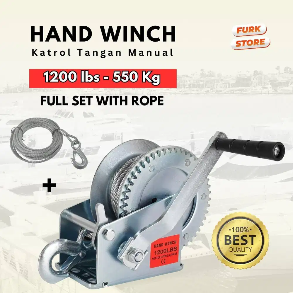 Hand Winch 1200LBS + Wire Rope – Winch Tangan | Hand Winch Manual