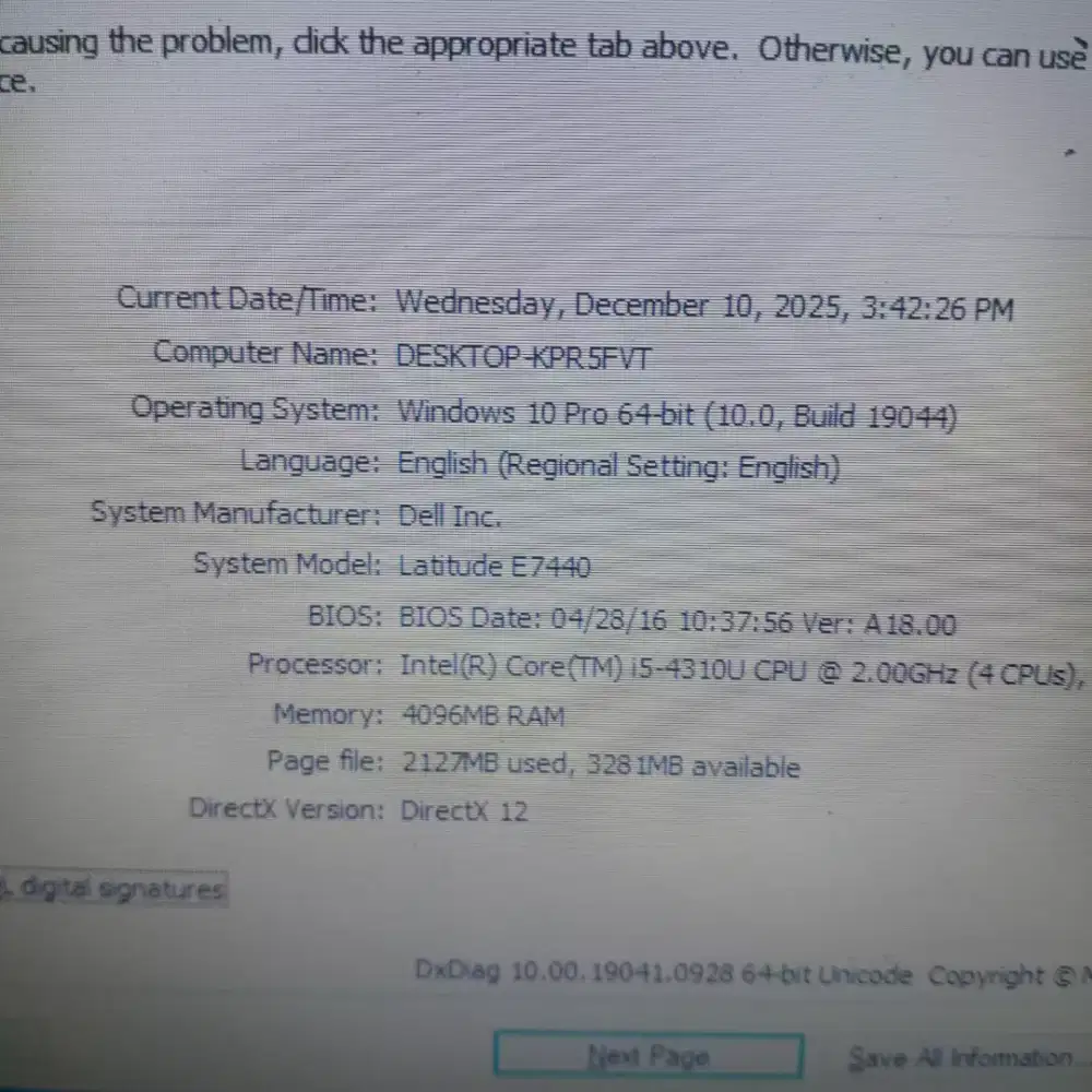Dell latitude E7440