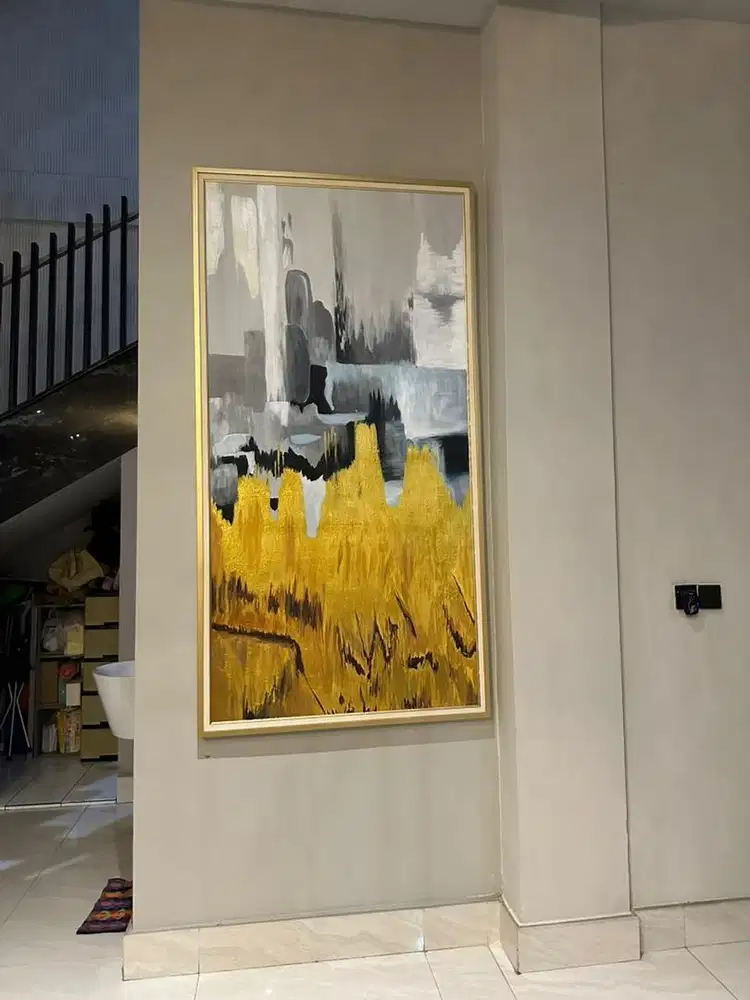 Lukisan gradasi emas jumbo