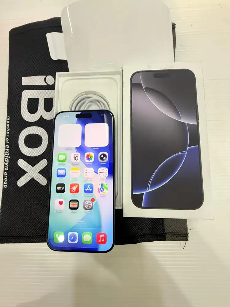 Iphone 16 promax 256gb garansi ibox april 2026 mulus like new fullset