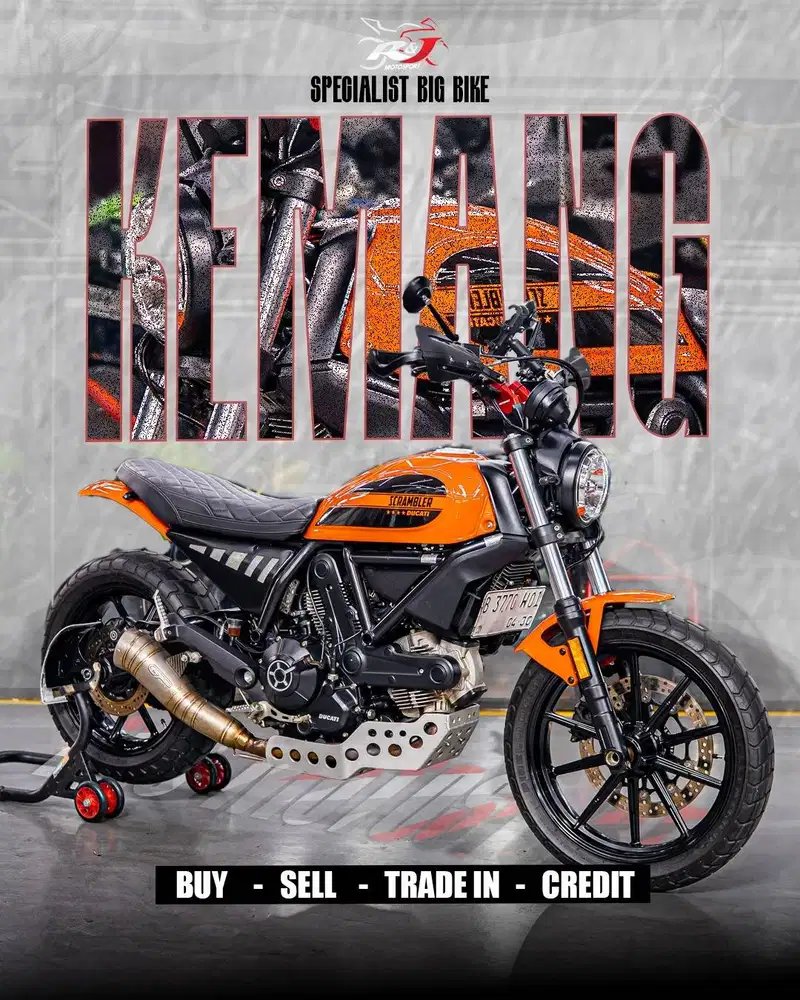 (Full Paper) Ducati Scrambler 400 Nik 2017 Odo 5.000an Km Warna Orange