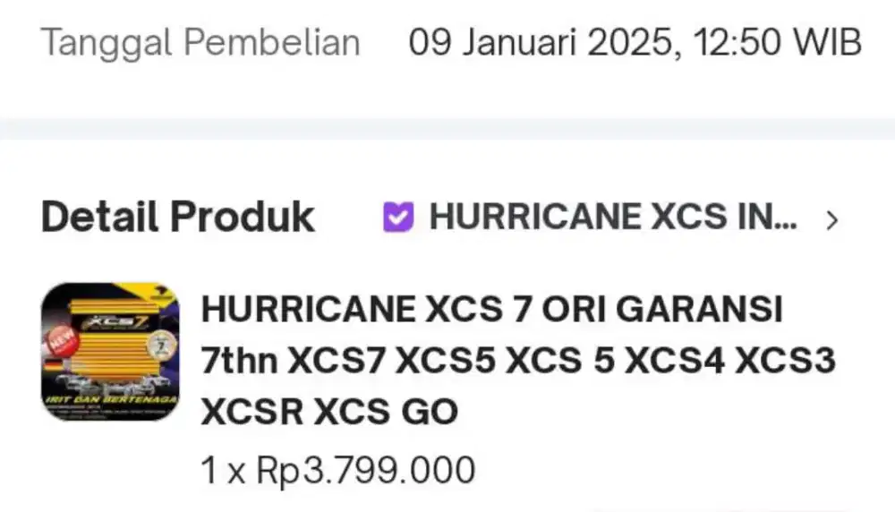 Hurricane xcs 7 original 2025