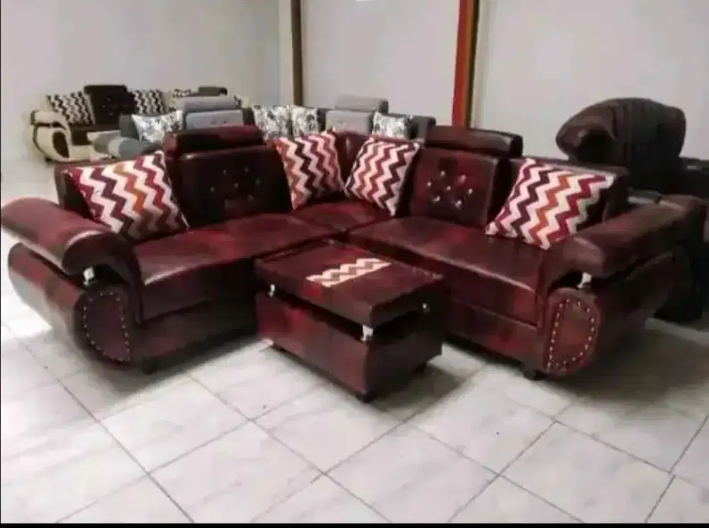 Service jok/sarung buat kursi sopa sudut baru