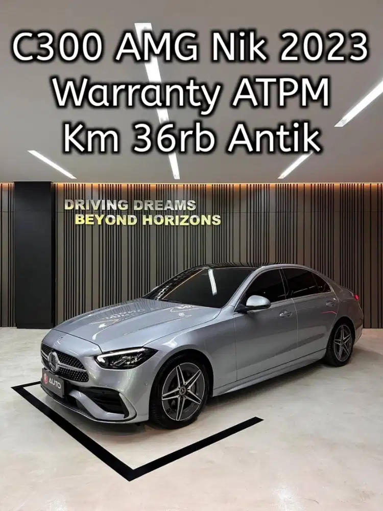 Mercedes Benz C300 AMG 2023 Mercy Km36rb B805JNK B2957SMJ Abu-abu Meta