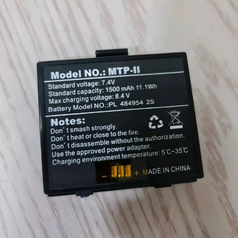 baterai printer thermal mobile bluetooth 58mm 1500mAH