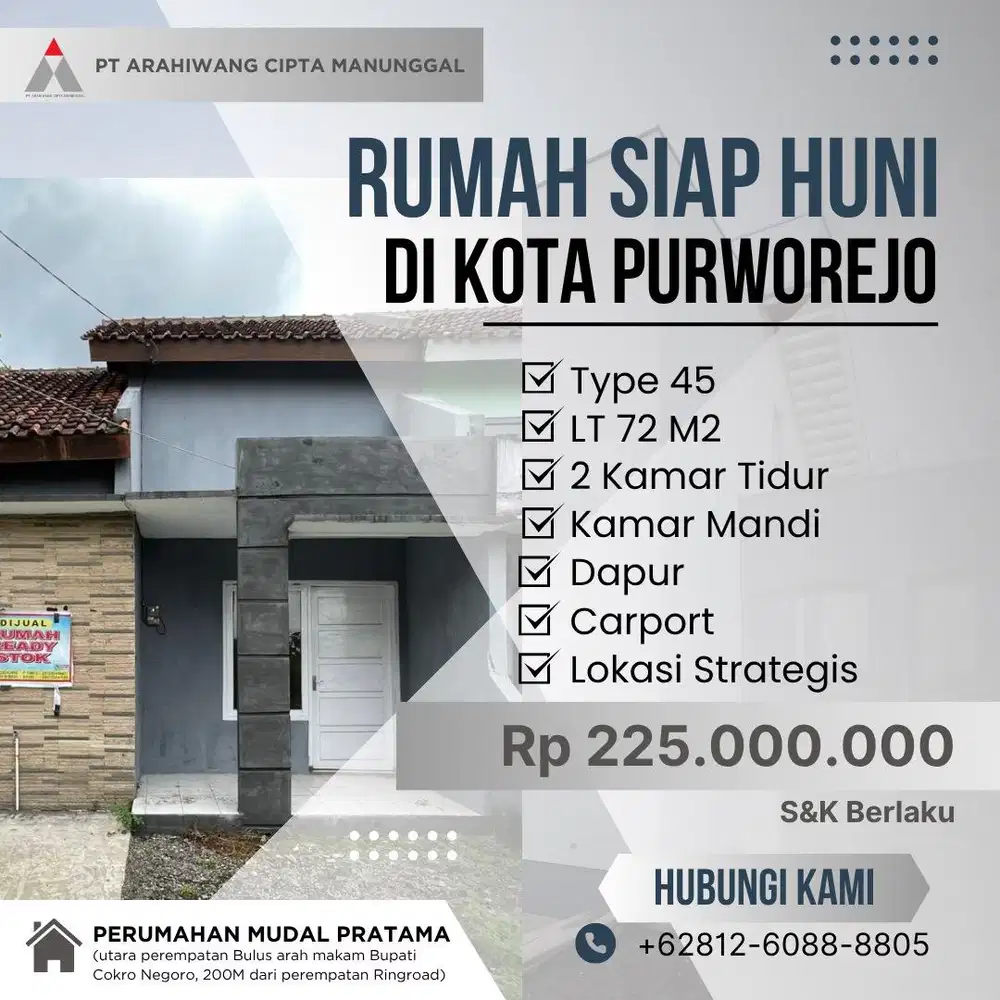 Rumah murah lokasi strategis
