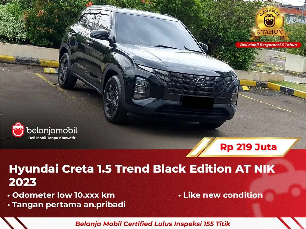 [ GARANSI 5TH ] Hyundai Creta 1.5 Trend Black Edition AT 2023 2024