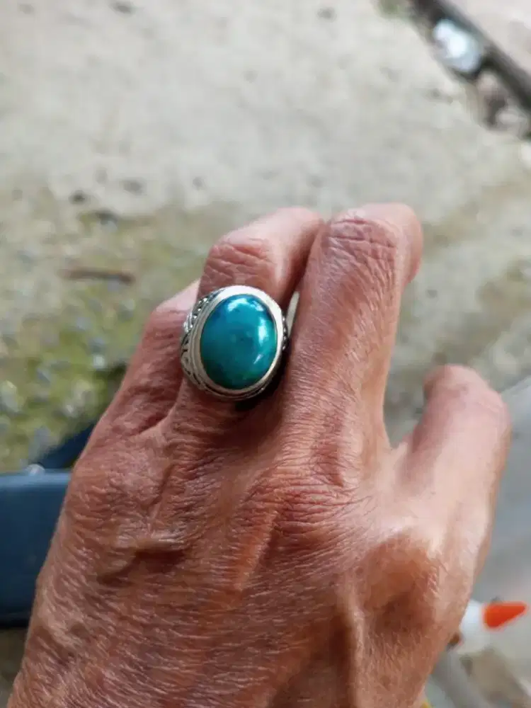 Batu bacan tembus plong dim.16.13.8