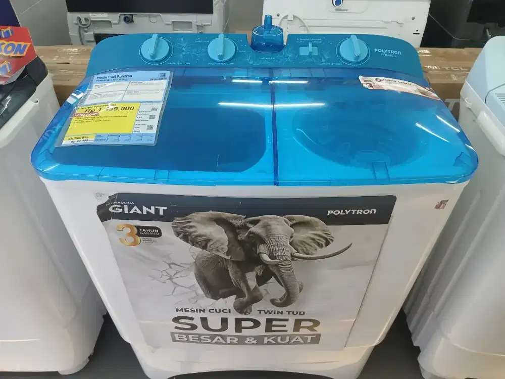 Mesin cuci polytron 8kg 250L cicilan tanpa dp