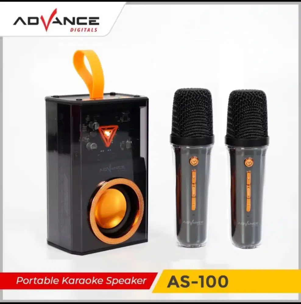 Advance Speaker Bluetooth 2Mic Wireless Microphone Bluetooth Karaoke