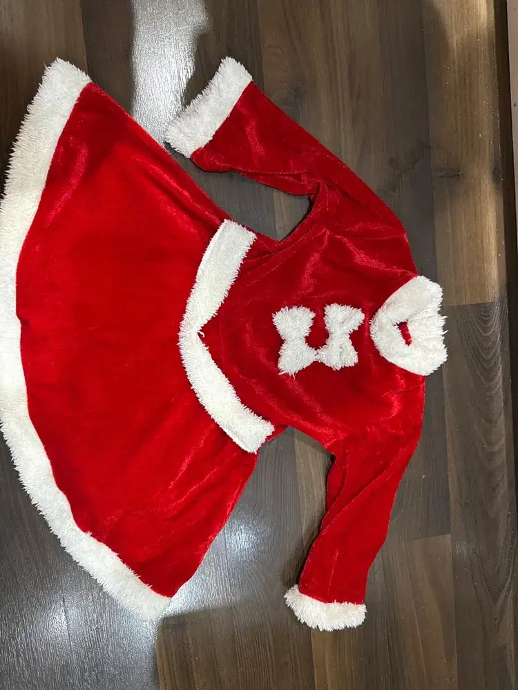 Baju santa claus anak perempuan