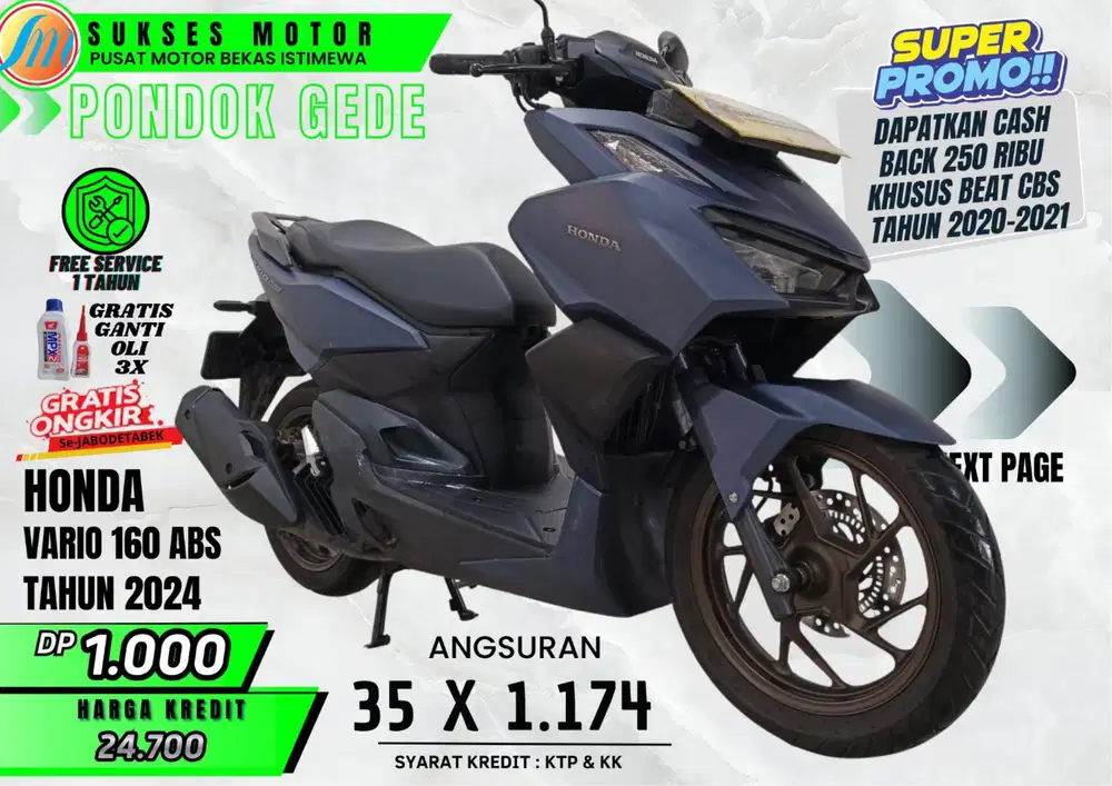 BARIO 160 ABS TH 2024 DP MURAH ANGS MURAH PROSES CEPAT