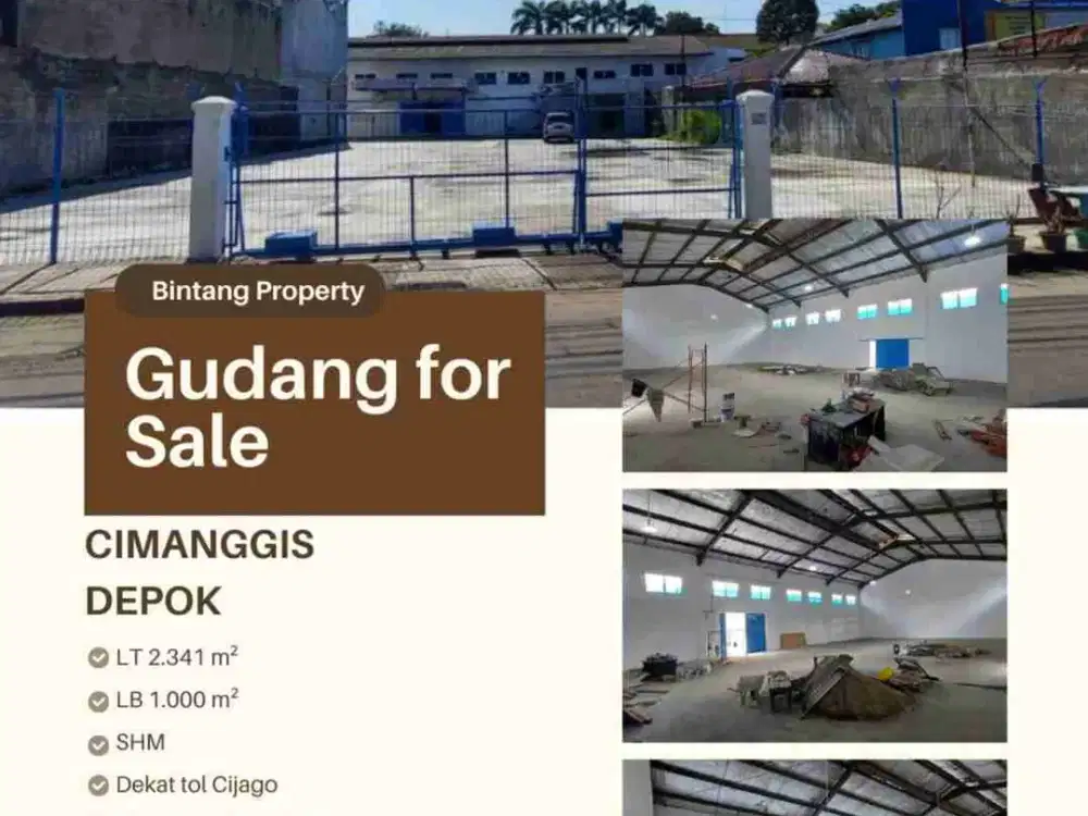 Gudang di Jual di Cimanggis Depok