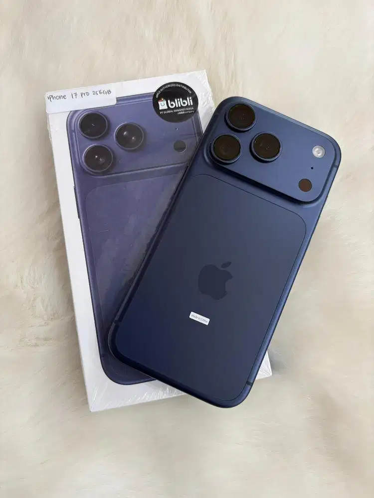 iphone 17 pro ibox 256gb deep blue barang buka kotak